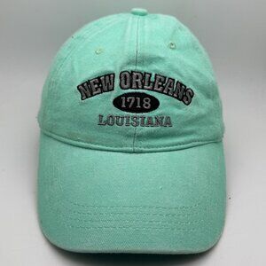 New Orleans 1718 Louisiana Baseball Cap Hat Mint Green Adjustable Lucky 7